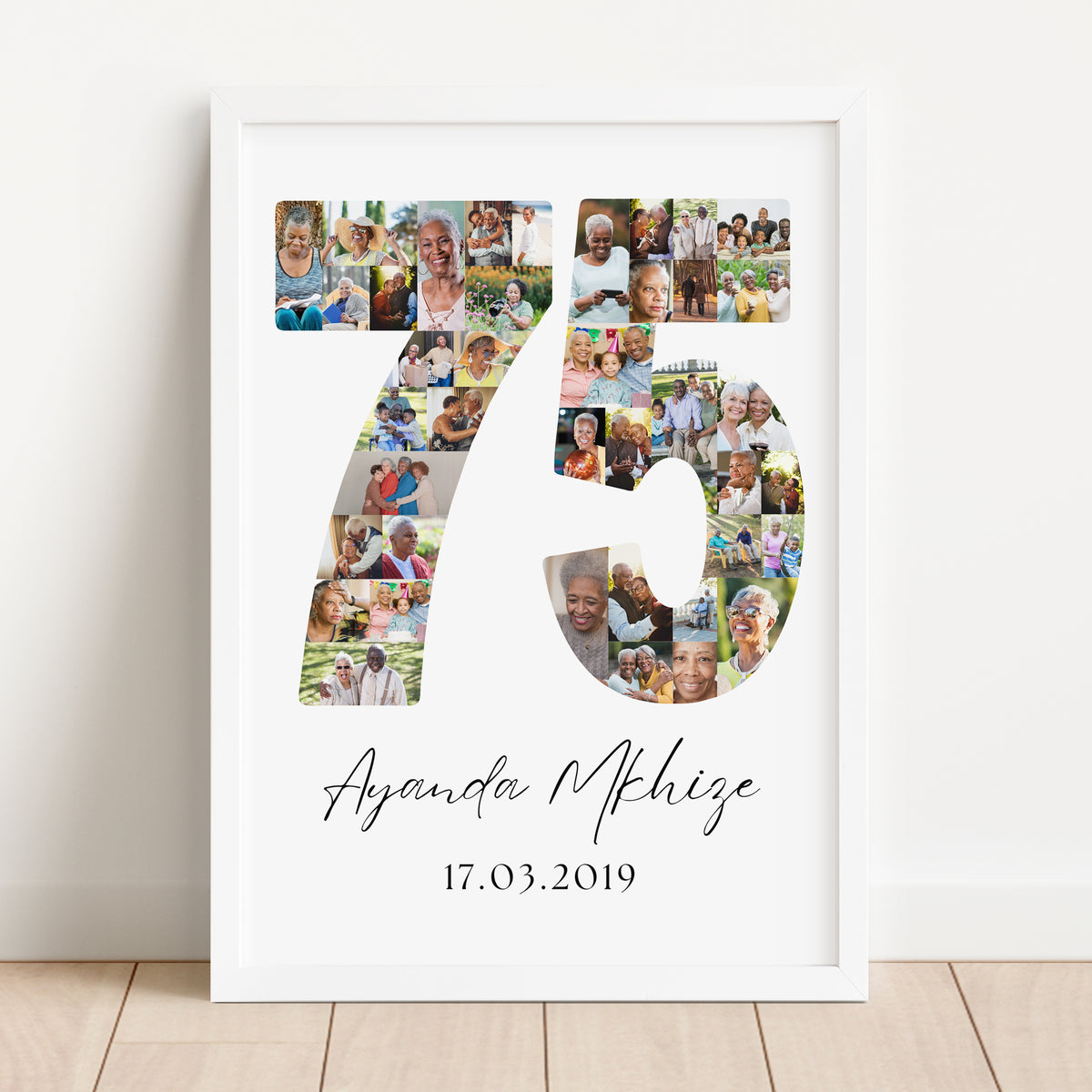 75 Birthday Photo Collage