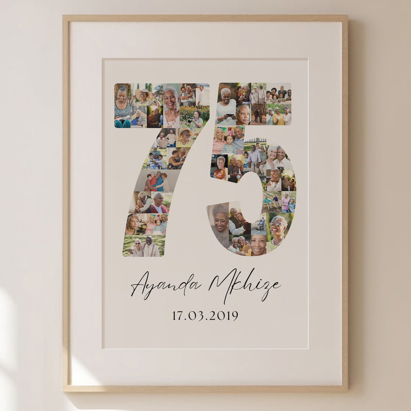 75 Birthday Photo Collage