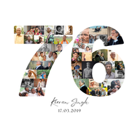 76 Birthday Photo Collage