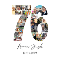 76 Birthday Photo Collage