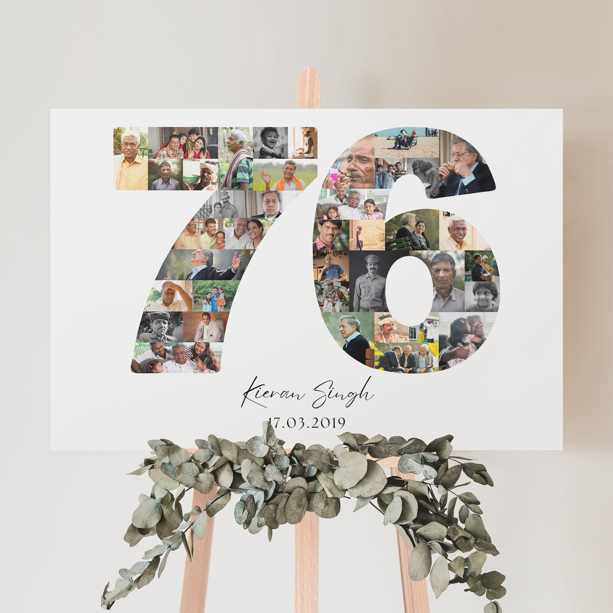 76 Birthday Photo Collage