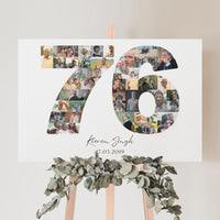76 Birthday Photo Collage
