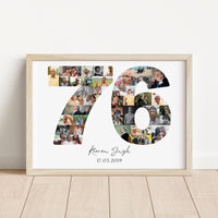 76 Birthday Photo Collage