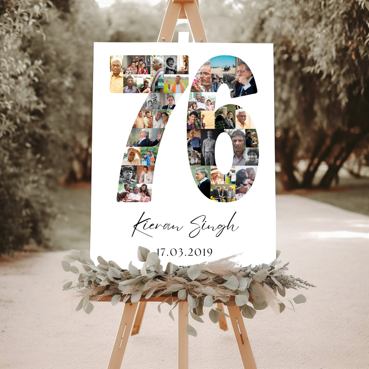 76 Birthday Photo Collage