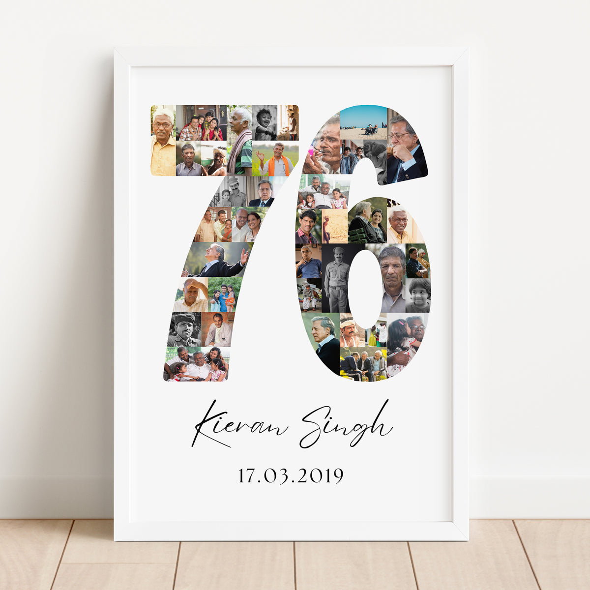 76 Birthday Photo Collage