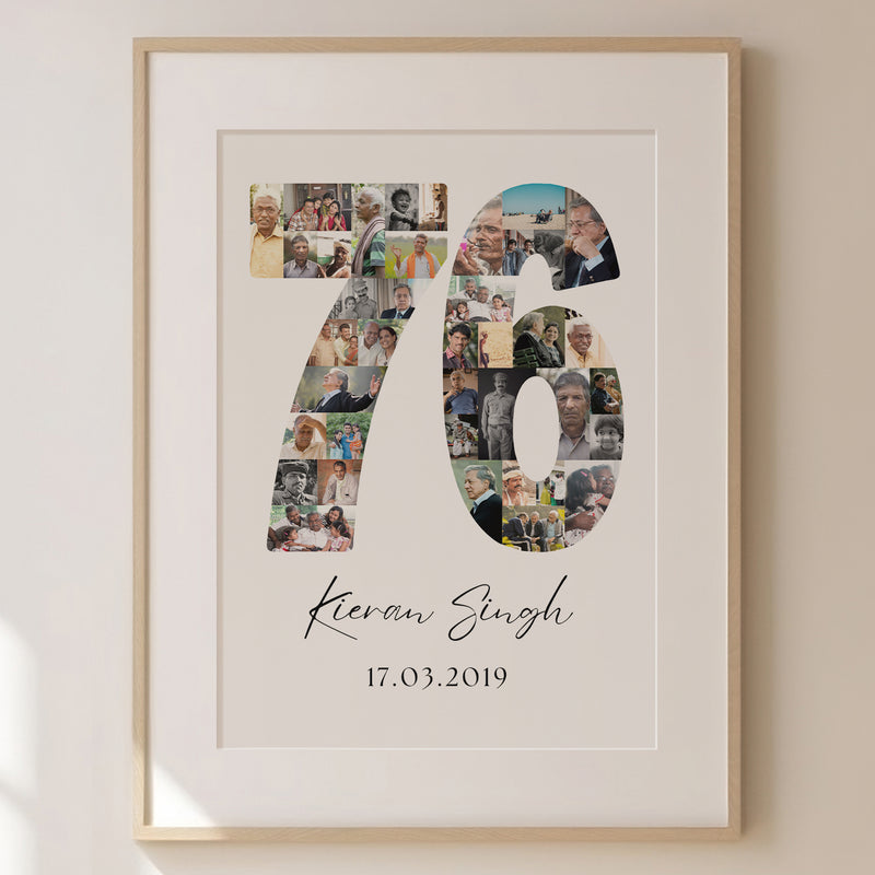 76 Birthday Photo Collage