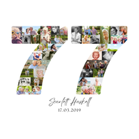77 Birthday Photo Collage
