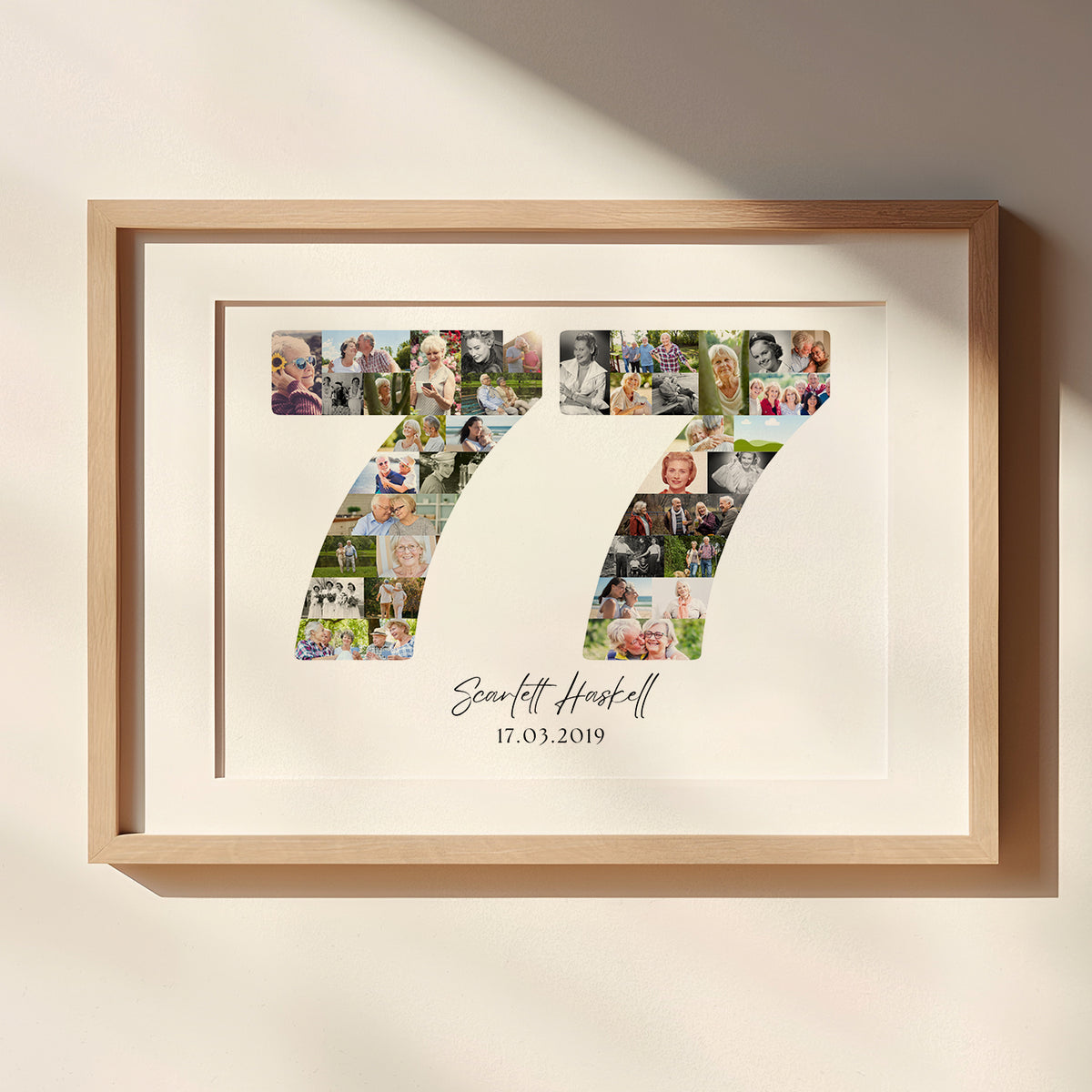 77 Birthday Photo Collage