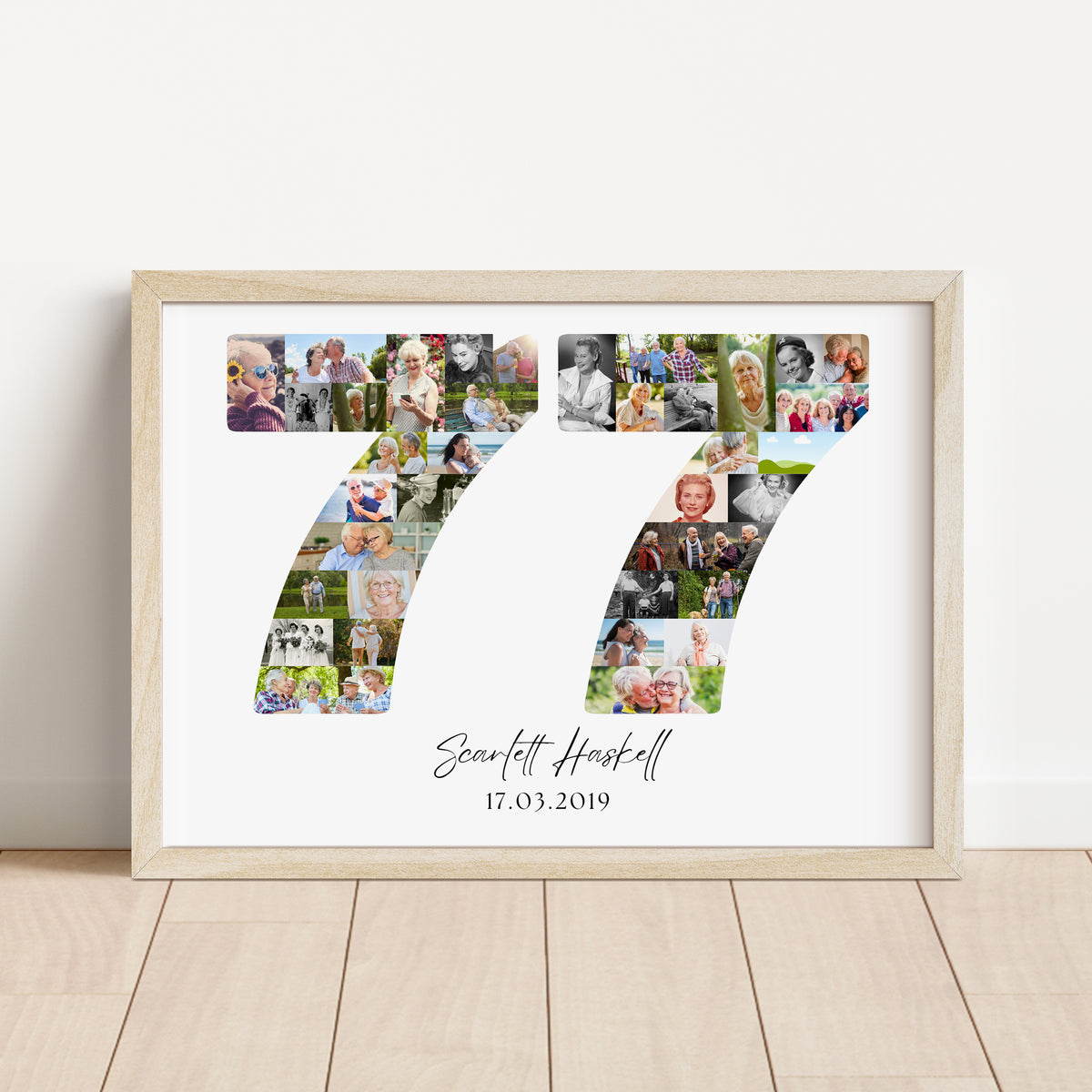 77 Birthday Photo Collage