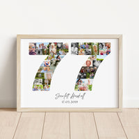 77 Birthday Photo Collage