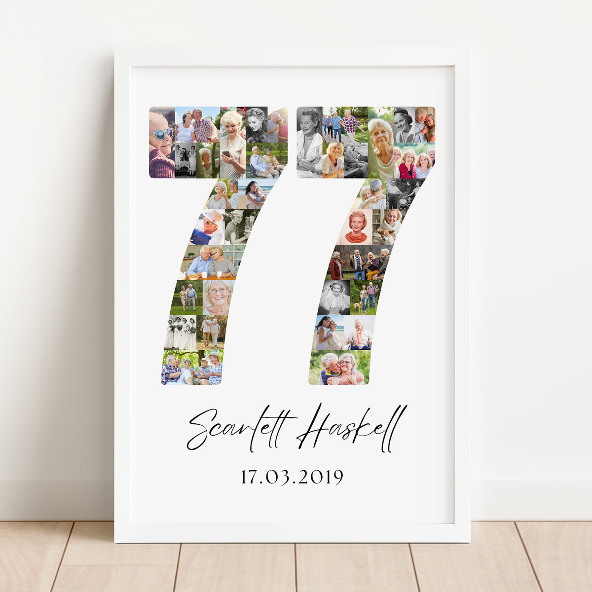 77 Birthday Photo Collage