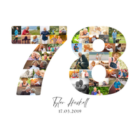 78 Birthday Photo Collage