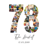 78 Birthday Photo Collage