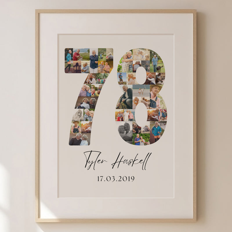 78 Birthday Photo Collage