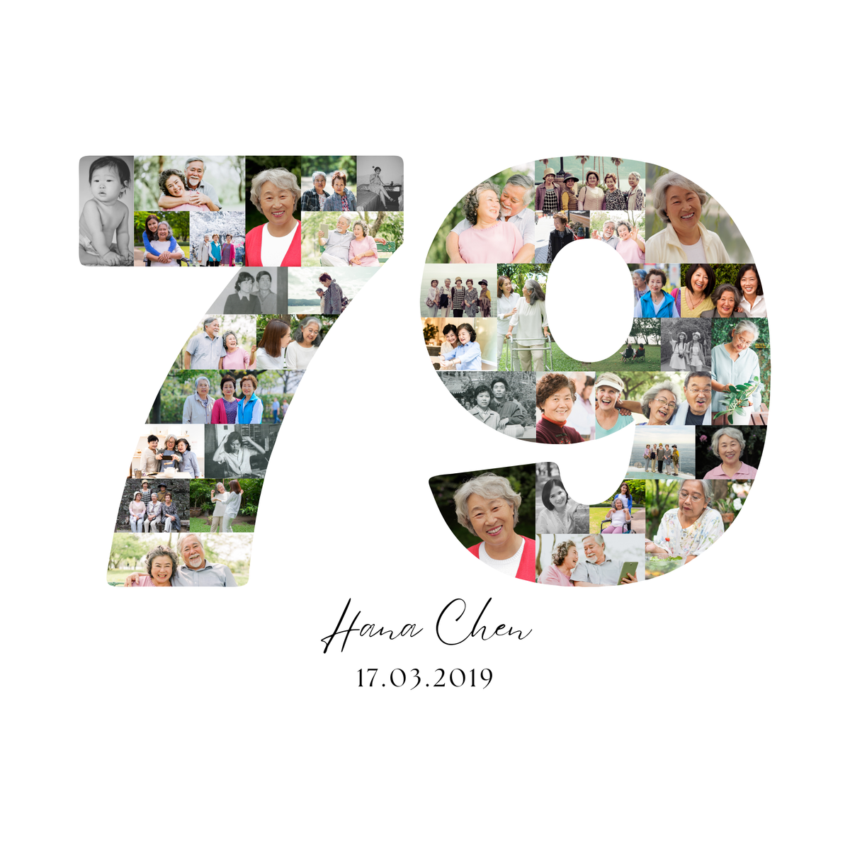 79 Birthday Photo Collage