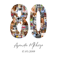 80 Birthday Photo Collage