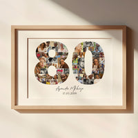 80 Birthday Photo Collage