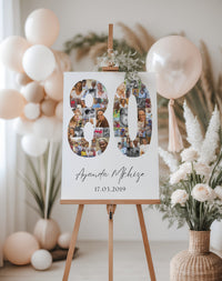 80 Birthday Photo Collage
