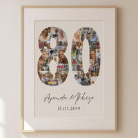 80 Birthday Photo Collage
