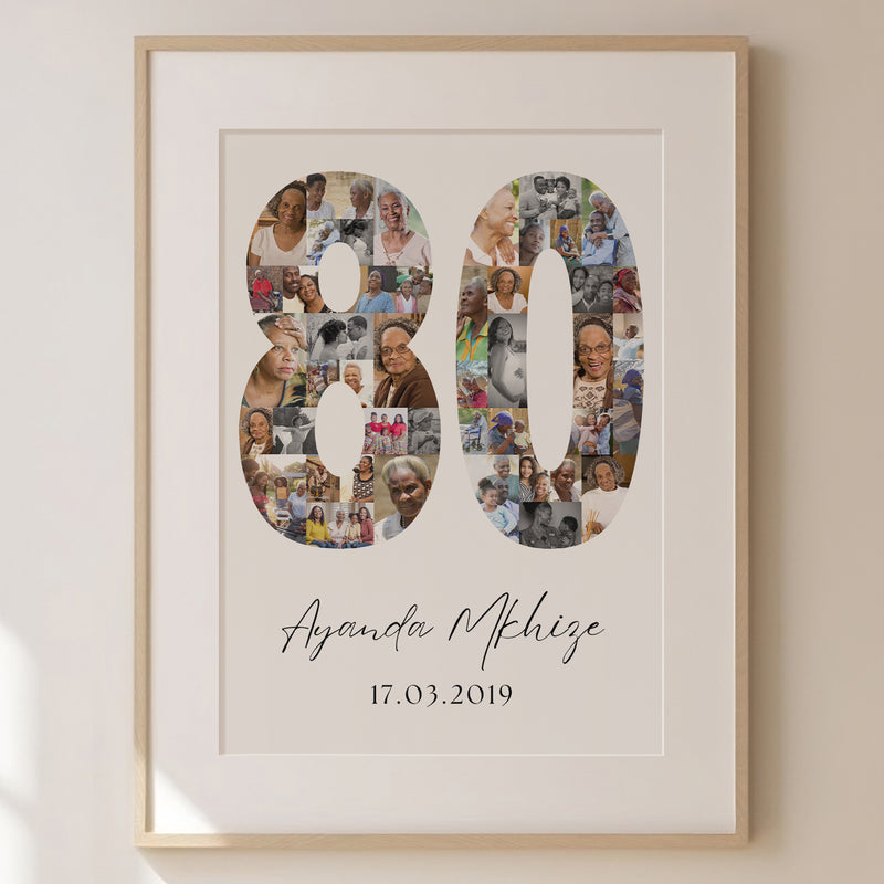 80 Birthday Photo Collage