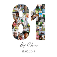 81 Birthday Photo Collage