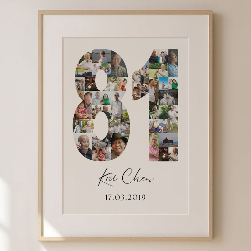 81 Birthday Photo Collage