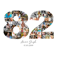 82 Birthday Photo Collage