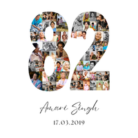 82 Birthday Photo Collage