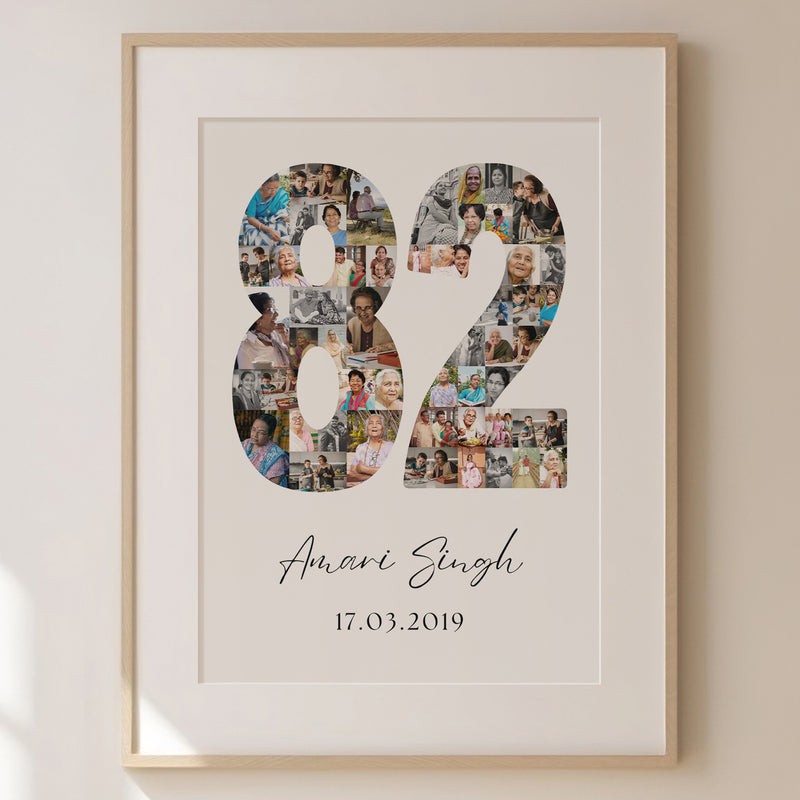 82 Birthday Photo Collage