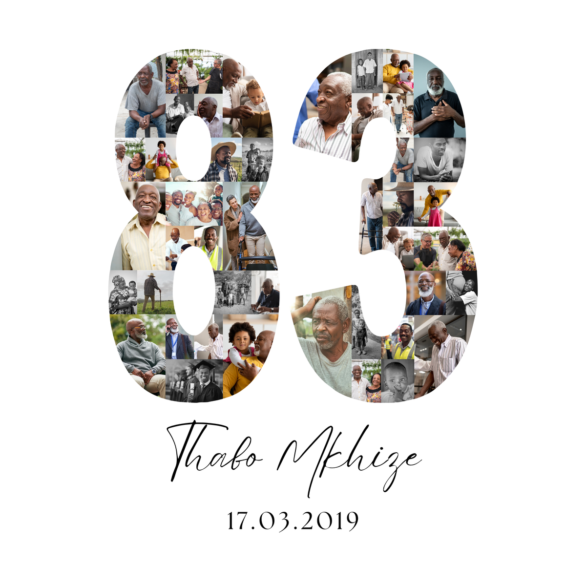 83 Birthday Photo Collage