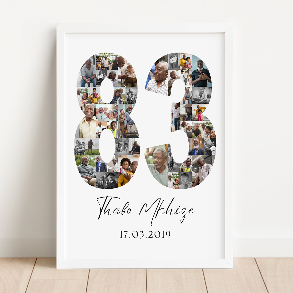 83 Birthday Photo Collage