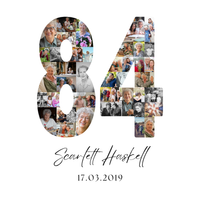 84 Birthday Photo Collage