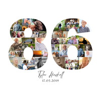 86 Birthday Photo Collage