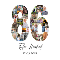86 Birthday Photo Collage