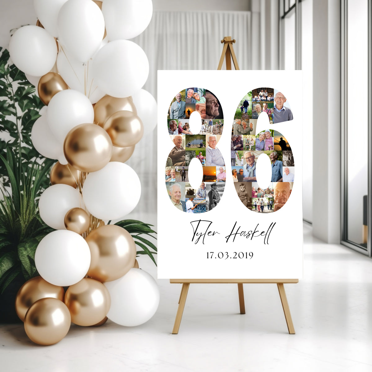 86 Birthday Photo Collage