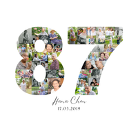87 Birthday Photo Collage