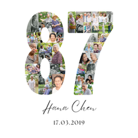 87 Birthday Photo Collage