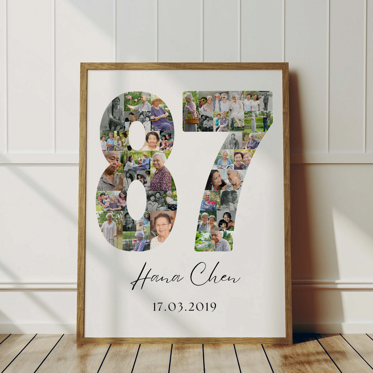 87 Birthday Photo Collage