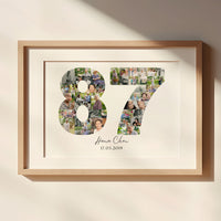 87 Birthday Photo Collage