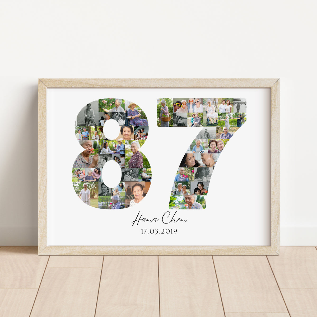 87 Birthday Photo Collage