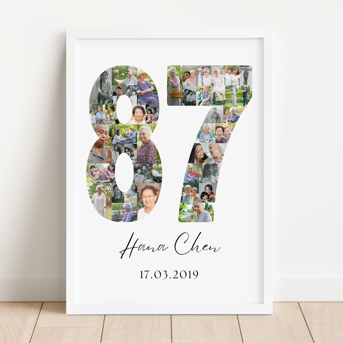 87 Birthday Photo Collage