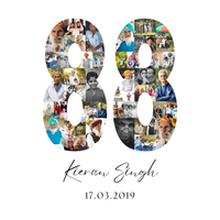 88 Birthday Photo Collage