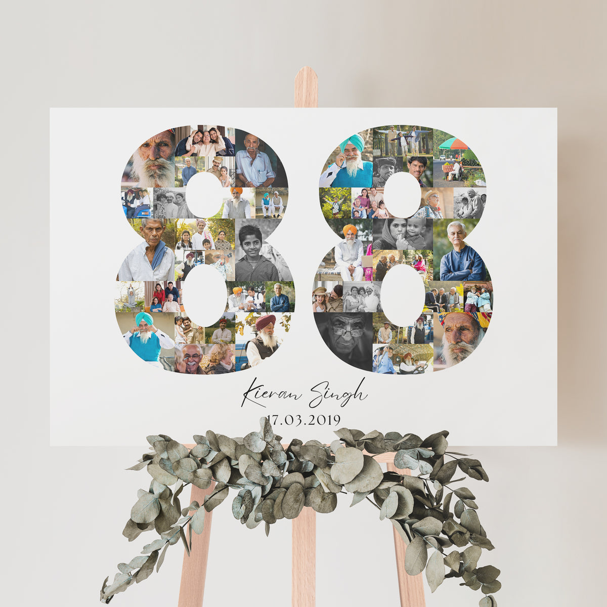 88 Birthday Photo Collage