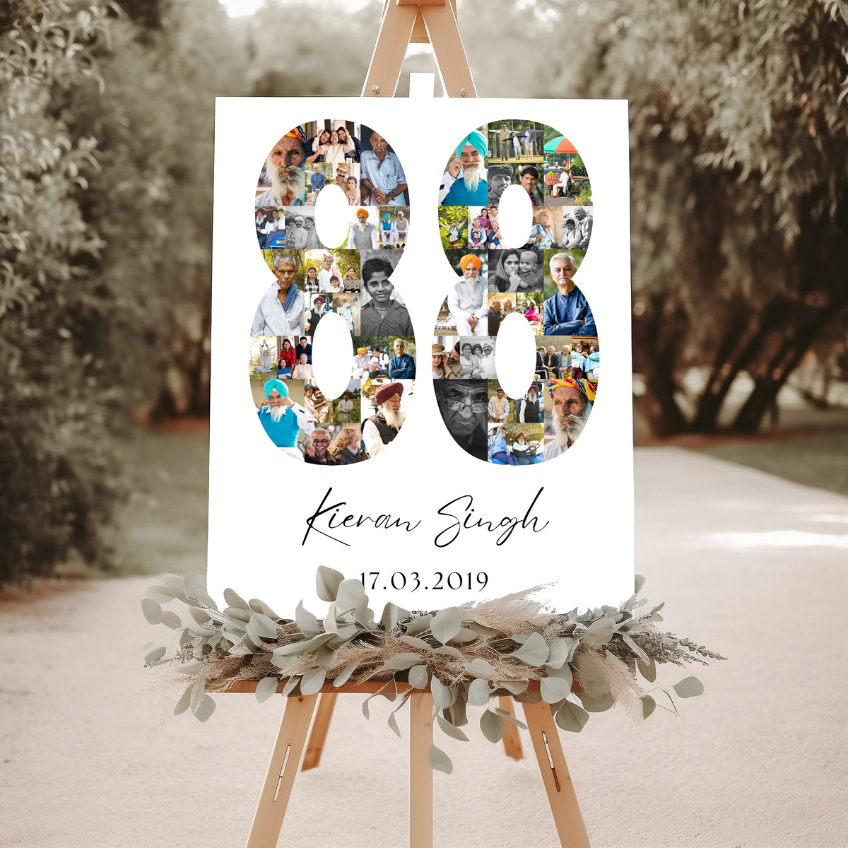 88 Birthday Photo Collage