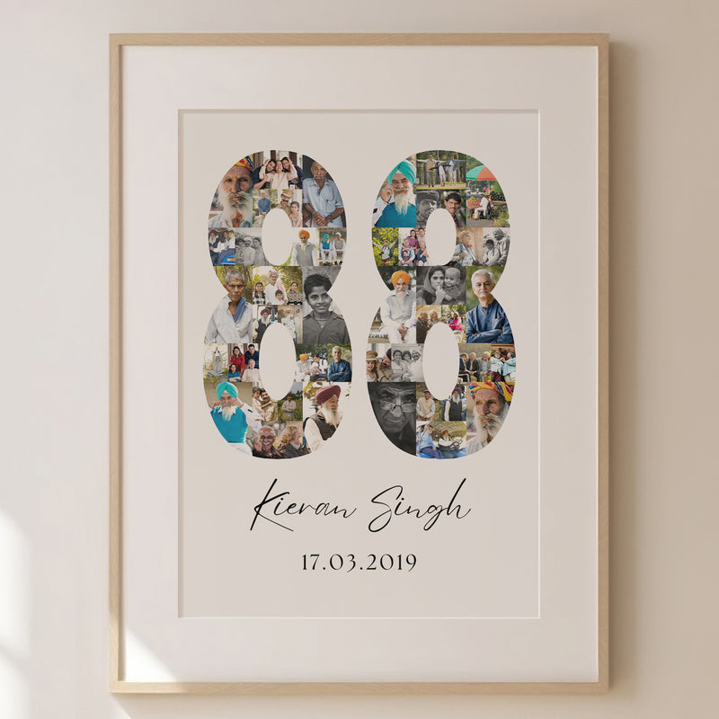 88 Birthday Photo Collage