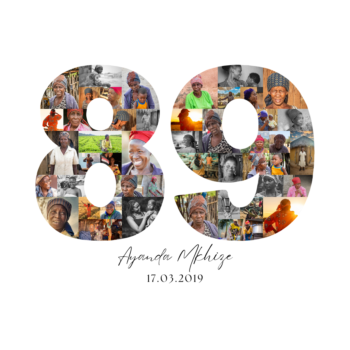 89 Birthday Photo Collage