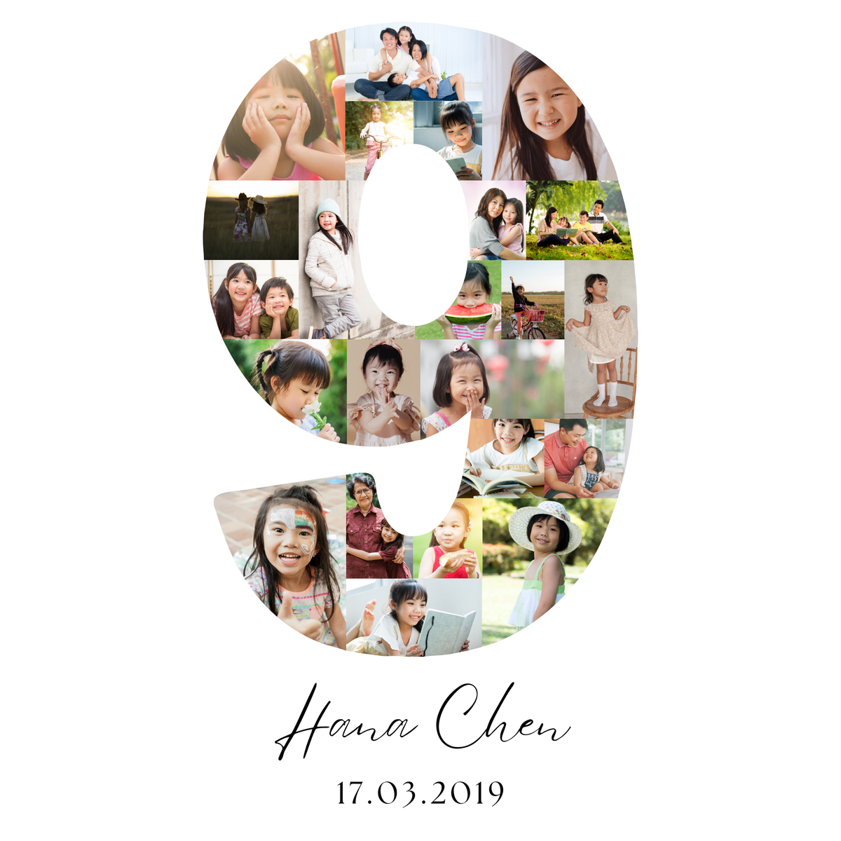 9 Birthday Photo Collage
