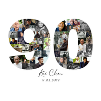 90 Birthday Photo Collage