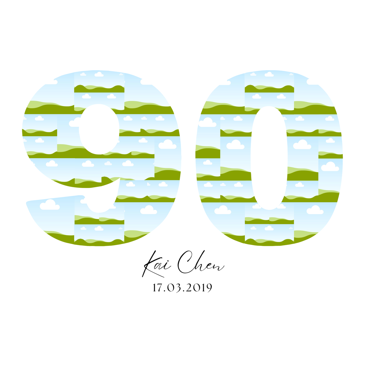 90 Birthday Photo Collage