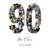 90 Birthday Photo Collage